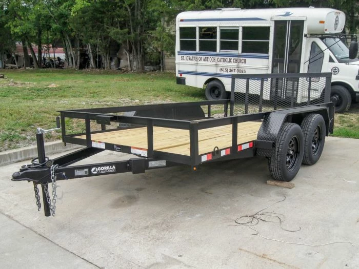 SLE Utility Trailers 6.4' X 12' Tandem Axle Dovetail Utility Trailer With Gate & Lights - Image 2