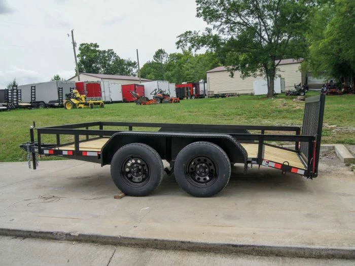 SLE Utility Trailers 6.4' X 12' Tandem Axle Dovetail Utility Trailer With Gate & Lights