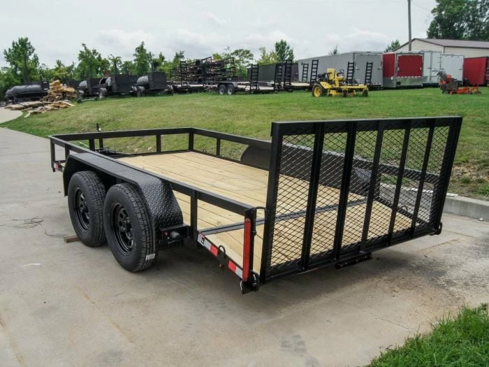 SLE Utility Trailers 6.4' X 12' Tandem Axle Dovetail Utility Trailer With Gate & Lights - Image 3