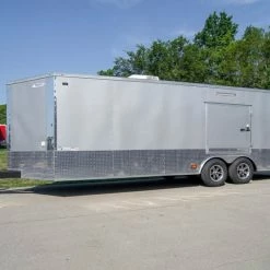 SLE Enclosed Trailers 8.5x24 Custom Silver Enclosed Trailer ATP Floor (2) 5200lb Axle Storage