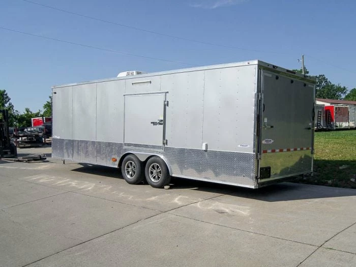SLE Enclosed Trailers 8.5x24 Custom Silver Enclosed Trailer ATP Floor (2) 5200lb Axle Storage - Image 4
