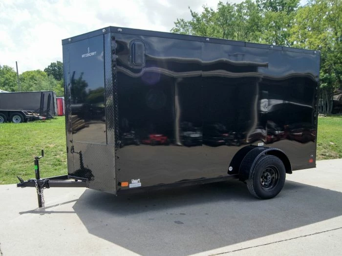 SLE Enclosed Trailers 6x12 Enclosed Trailer Black V-Nose Blackout Package 3,500lb Axle Storage - Image 3