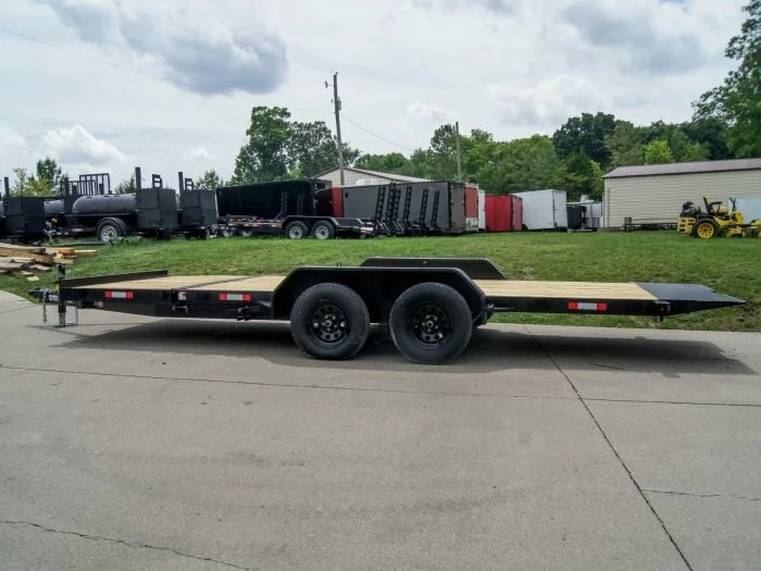 SLE Utility Trailers 7x20 Tilt Car Hauler Trailer (2) 3500lb Axles With Brakes - Image 3