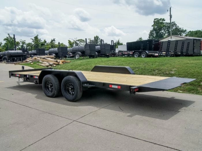 SLE Utility Trailers 7x20 Tilt Car Hauler Trailer (2) 3500lb Axles With Brakes - Image 4