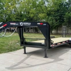 SLE Utility Trailers 7x22 Gooseneck Equipment Trailer (2) 7K Axles Standup Ramps