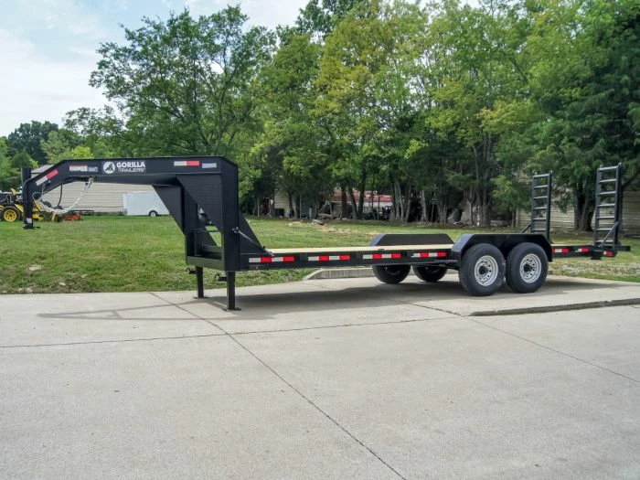 SLE Utility Trailers 7x22 Gooseneck Equipment Trailer (2) 7K Axles Standup Ramps - Image 2