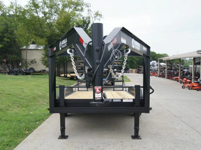 SLE Utility Trailers 7x14 Gooseneck Equipment Trailer (2) 7K Axles With Stand-Up Ramps - Image 2