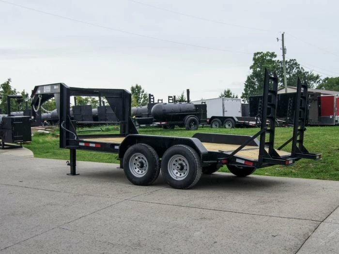 SLE Utility Trailers 7x14 Gooseneck Equipment Trailer (2) 7K Axles With Stand-Up Ramps - Image 4