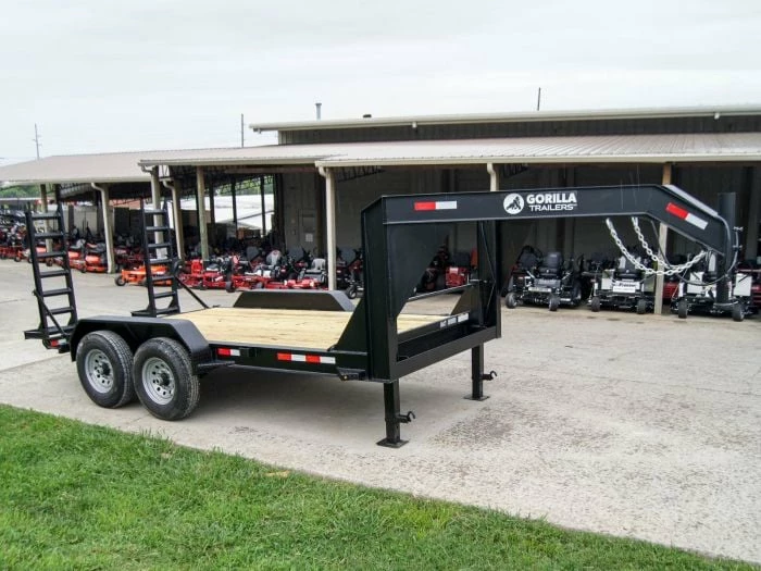 SLE Utility Trailers 7x14 Gooseneck Equipment Trailer (2) 7K Axles With Stand-Up Ramps - Image 5