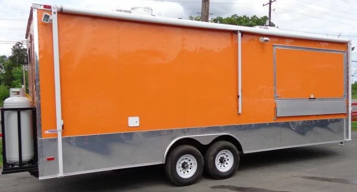 SLE Concessions Concession Trailer 8.5'x24' With Appliances Food Catering BBQ (Orange) - Image 4