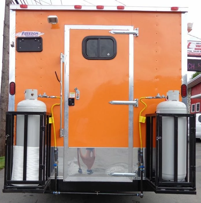 SLE Concessions Concession Trailer 8.5'x24' With Appliances Food Catering BBQ (Orange) - Image 6