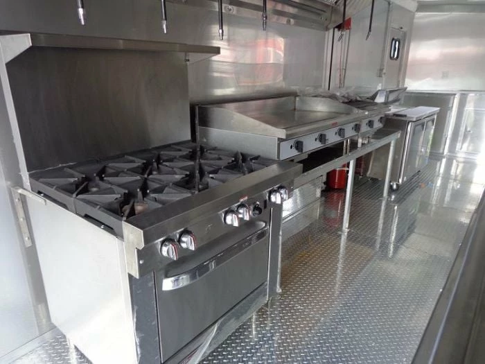 SLE Concessions Concession Trailer 8.5'x24' With Appliances Food Catering BBQ (Orange) - Image 2