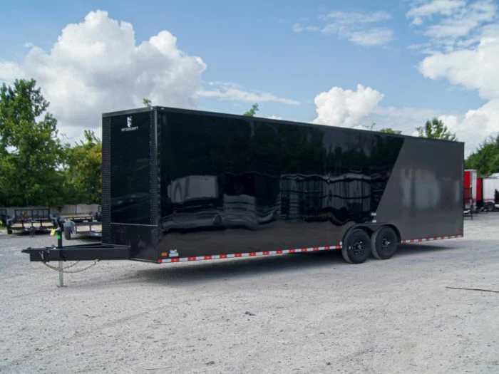 SLE Enclosed Trailers 8.5x28 Charcoal/Black Enclosed Trailer With Blackout Pkg (2) 7K Axles Storage - Image 3