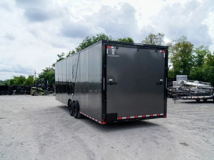 SLE Enclosed Trailers 8.5x28 Charcoal/Black Enclosed Trailer With Blackout Pkg (2) 7K Axles Storage - Image 5