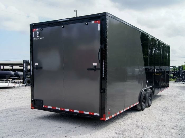 SLE Enclosed Trailers 8.5x28 Charcoal/Black Enclosed Trailer With Blackout Pkg (2) 7K Axles Storage - Image 6