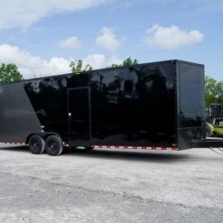 SLE Enclosed Trailers 8.5x28 Charcoal/Black Enclosed Trailer With Blackout Pkg (2) 7K Axles Storage