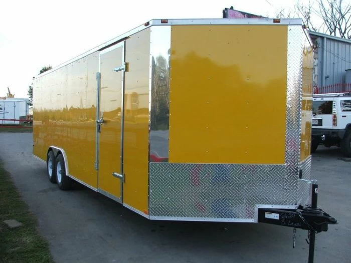 SLE Enclosed Trailers Enclosed Trailer 8.5'x24' Yellow - Mower Motorcycle Car Truck Hauler Storage - Image 2