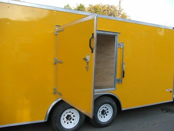 SLE Enclosed Trailers Enclosed Trailer 8.5'x24' Yellow - Mower Motorcycle Car Truck Hauler Storage