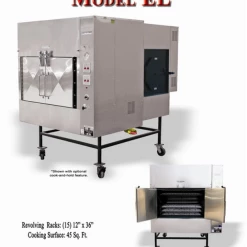 SLE Concessions Ole Hickory Pits Model EL BBQ Smoker Commercial Revolving Racks