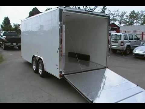 SLE Enclosed Trailers Enclosed Trailer 8.5'x18' White - Equipment Car Bike Hauler Storage