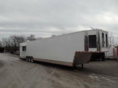 SLE Concessions 8.5' X 48' Concession Trailer White Food Event Catering - Image 3