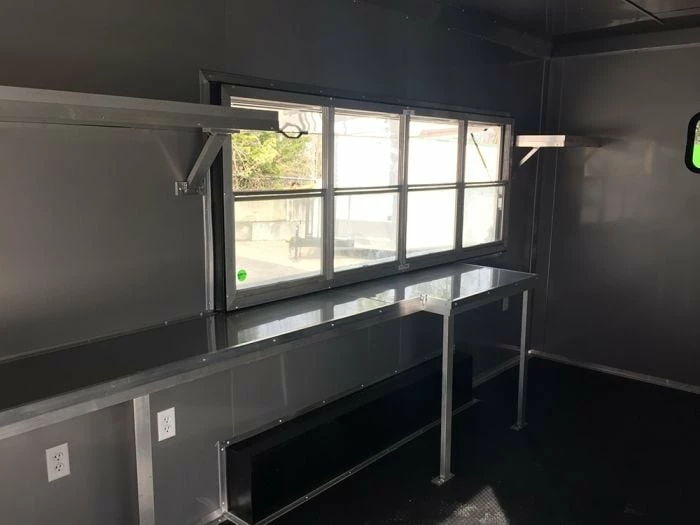 SLE Concessions 8.5' X 18' Victory Red Ice Cream Concession Food Trailer - Image 5