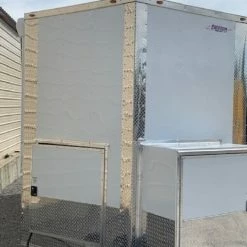 SLE Concessions 8.5' X 20' White V-Nose Concession Food Trailer
