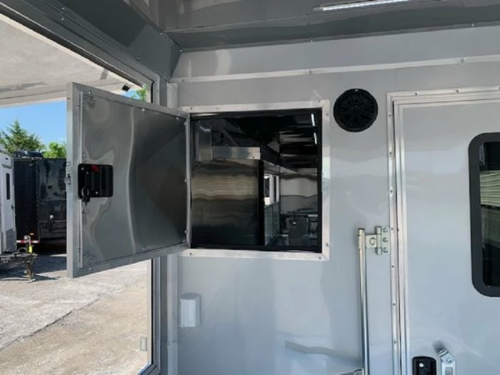 SLE Concessions 8.5' X 24' White Pizza Concession Food Trailer - Image 6