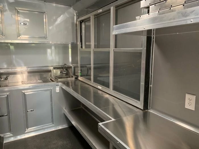 SLE Concessions 8.5' X 53' Cobalt Blue Gooseneck Concession Food Trailer With Appliances - Image 2