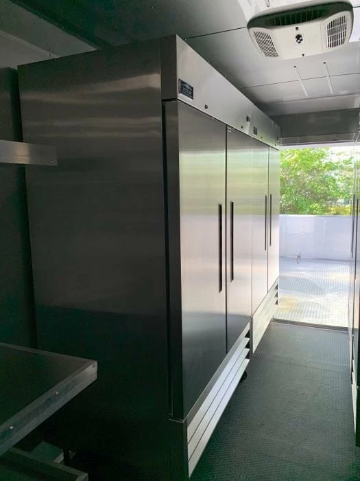 SLE Concessions 8.5' X 53' Cobalt Blue Gooseneck Concession Food Trailer With Appliances - Image 6