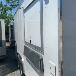 SLE Concessions 8.5' X 16' Custom White Concession Food Catering Trailer