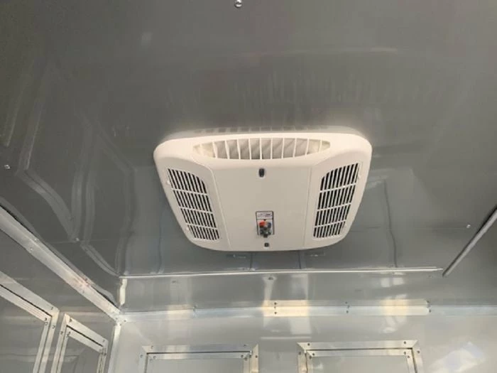 SLE Concessions 8.5' X 24' Orange Concession Food Trailer With Restroom - Image 3