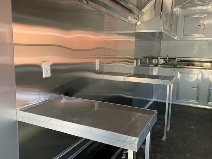 SLE Concessions 8.5' X 24' Orange Concession Food Trailer With Restroom - Image 2