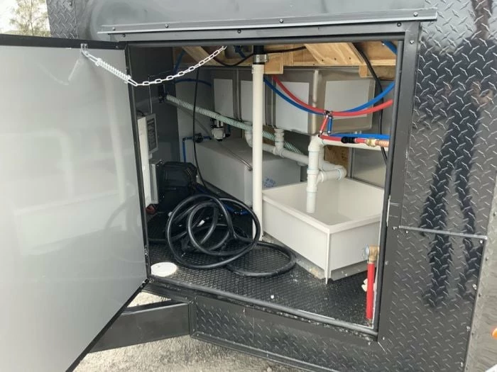 SLE Concessions 8.5' X 20' Black On Black Concession Food Trailer - Image 2