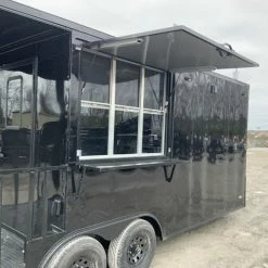 SLE Concessions 8.5' X 20' Black On Black Concession Food Trailer
