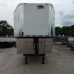 SLE Enclosed Trailer 8.5' X 30' Red And White Custom Event Storage