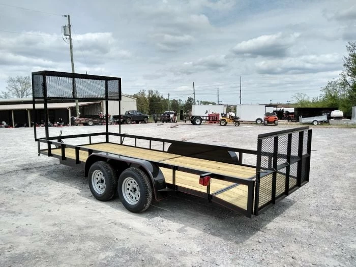 SLE Utility Trailers Utility Trailer 6.4' X 18' Tandem Dovetail With Cage - Image 6