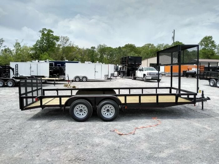 SLE Utility Trailers Utility Trailer 6.4' X 18' Tandem Dovetail With Cage - Image 4