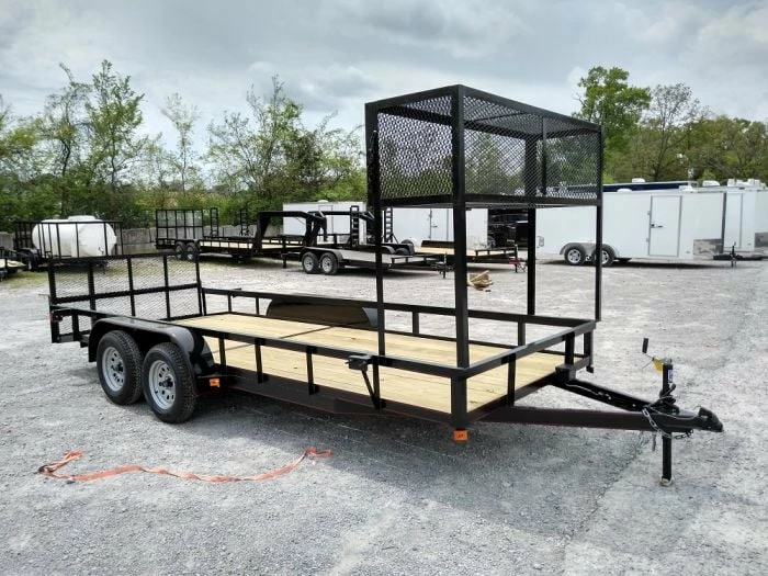 SLE Utility Trailers Utility Trailer 6.4' X 18' Tandem Dovetail With Cage - Image 3