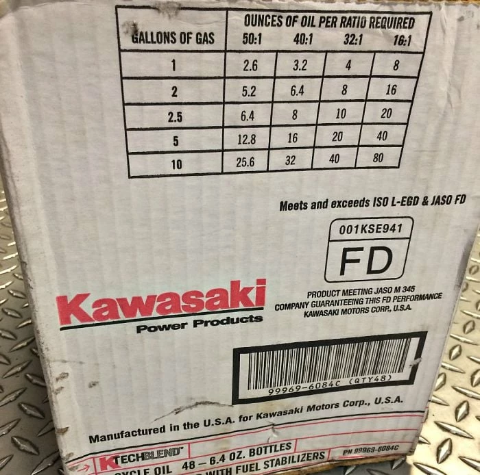 Kawasaki Parts Kawasaki Genuine OIL: 2CYCLE 6.4O - 99969-6084C- Case Of 48 - Image 3