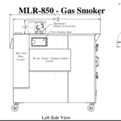 Southern Pride MLR-850 Stainless Steel Interior Exterior Rotisserie Smoker
