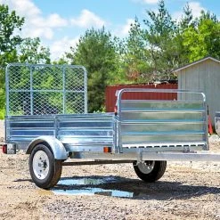DK2 MMT5X7G-DUG 4.5' X 7.5' Utility Trailer Galvanized Drive Up Gate