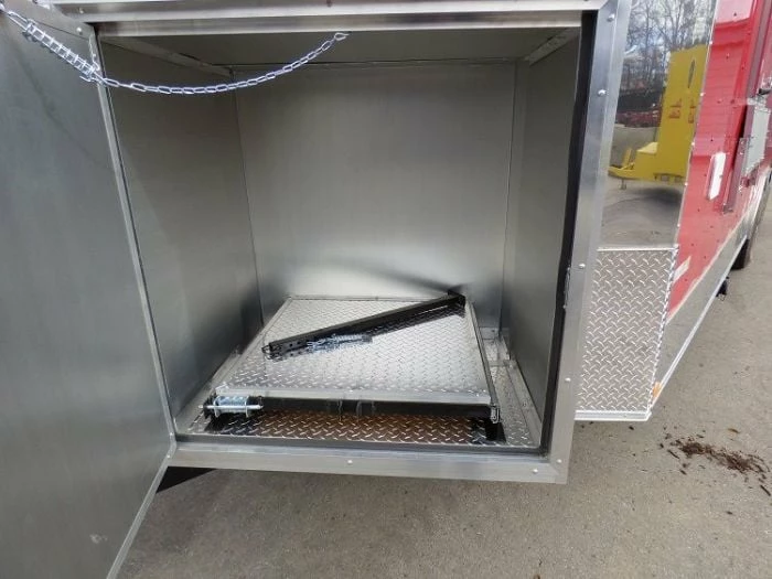 SLE Concessions Concession Trailer 8.5' X 24' (Red) Event Catering BBQ Smoker Enclosed - Image 5