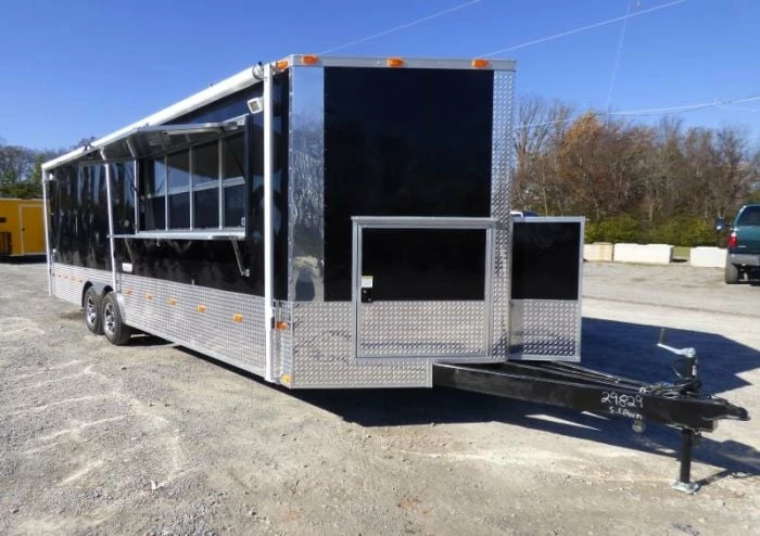 SLE Concessions Concession Trailer 8.5'x24' Black - Vending Food BBQ Catering - Image 6