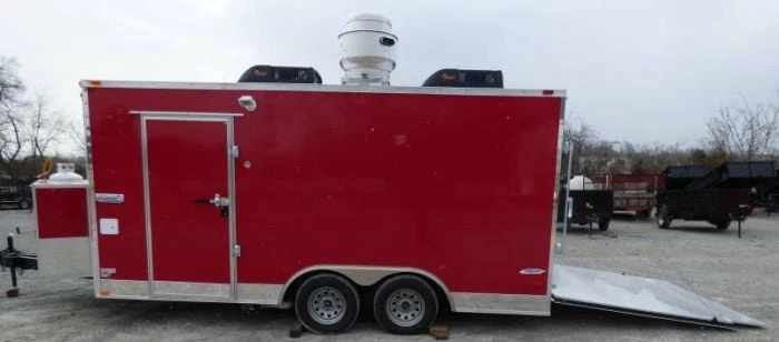 SLE Concessions Concession Trailer 8.5'x16' Red - Event Food Catering BBQ - Image 4