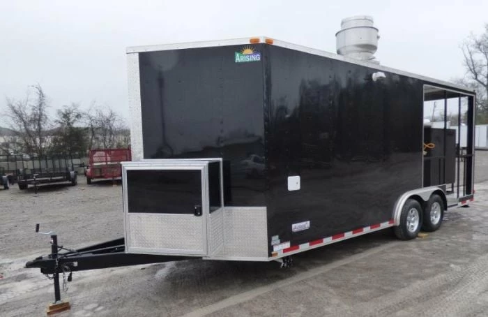 SLE Concessions Concession Trailer 8.5'x20' Black - BBQ Smoker Vending Catering - Image 4