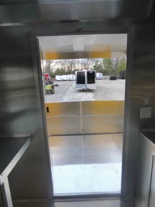 SLE Concessions Concession Trailer 8.5'x14' Yellow - Smoker BBQ Catering Event - Image 2