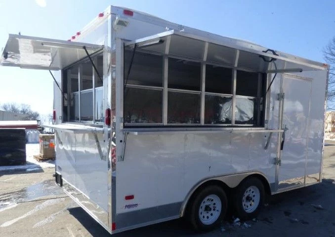 SLE Concessions Concession Trailer 8.5' X 15' White - Food Event Catering