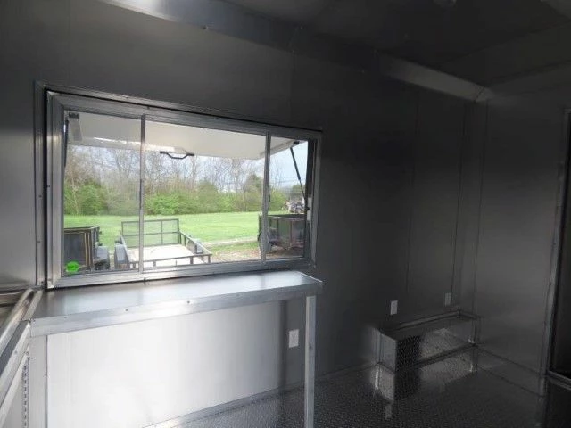 SLE Concessions Concession Trailer 8.5' X 30' Black - BBQ Event Catering - Image 2