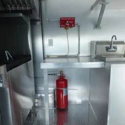 SLE Concessions Concession Trailer 8.5'x28' Dove Gray - Vending Food BBQ Catering